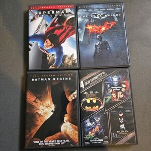 Superhero Movie DVD Collection Batman & Superman Bundle Set